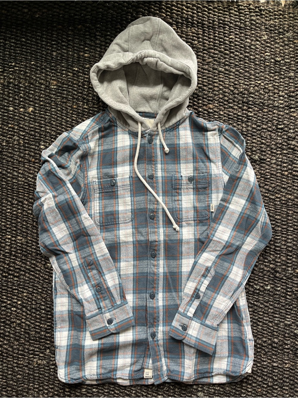 Vans Button Up Hooded Flannel